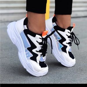 Fashion Nova Gotta Be On The Run Chunky Platform Sneaker